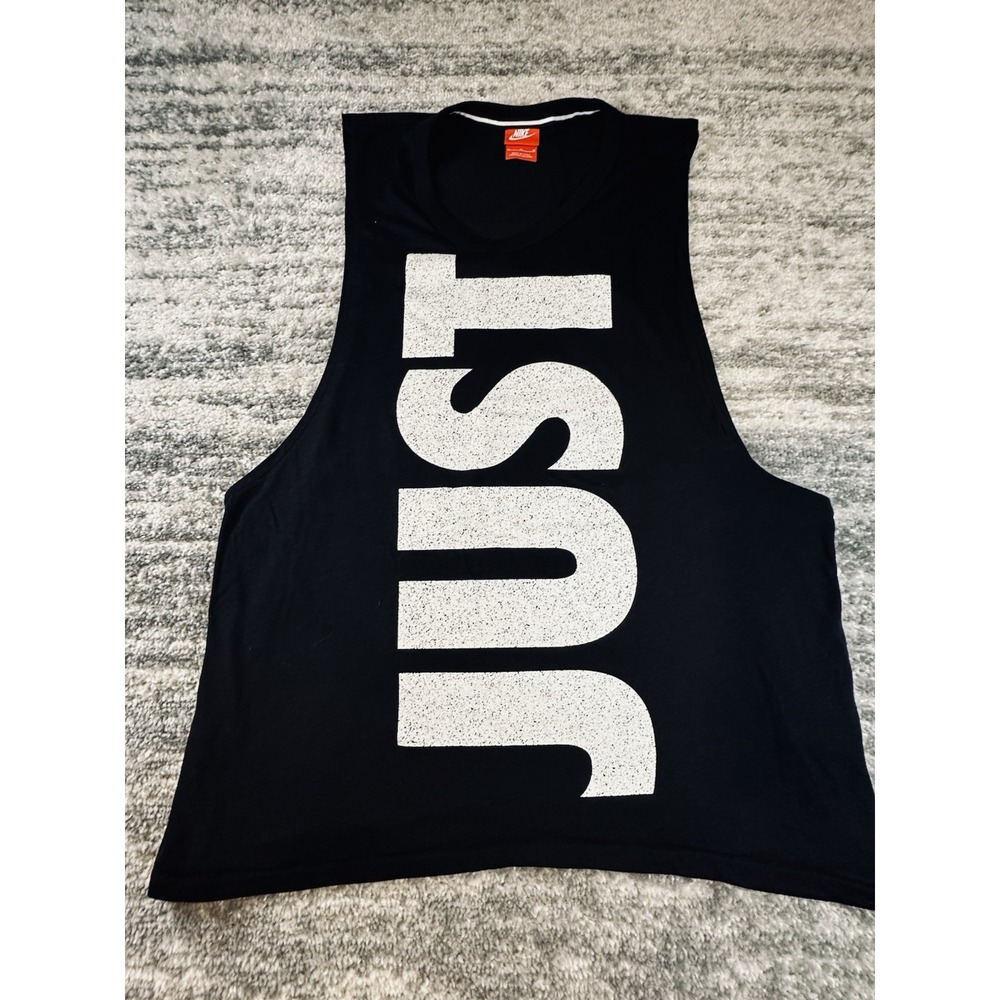 Vintage Nike Tank Top Medium Black Just Do It Single Stitch‎ Workout 90s Y2K - Picture 2 of 9